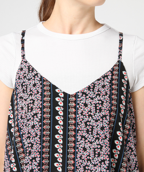 LBC（エルビーシー）の「プリント柄キャミワンピース巾着付き（ワンピース・レディース・ブラック/オフホワイト/ネイビー・MEDIUM/LARGE）」の7枚目の写真