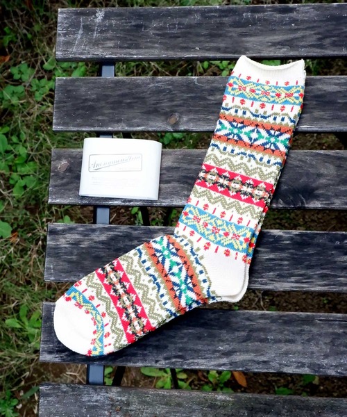 ANONYMOUSISM(アノニマスイズム)の「【AnonymousIsm】フェアイル/クルー丈ソックス(ソックス/靴下・メンズ・チャコールグレー/ベージュ/ネイビー/グレー/オレンジ/チャコール/ワインレッド/レッド/グリーン/ダークグリーン/パープル/オートミール/インディゴブルー/杢グレー/レッド系その他/ホワイト系その他・FREE/25cm~27cm/23cm~25cm)」の8枚目の写真