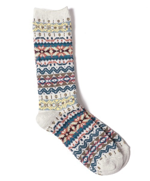 ANONYMOUSISM(アノニマスイズム)の「【AnonymousIsm】フェアイル/クルー丈ソックス(ソックス/靴下・メンズ・チャコールグレー/ベージュ/ネイビー/グレー/オレンジ/チャコール/ワインレッド/レッド/グリーン/ダークグリーン/パープル/オートミール/インディゴブルー/杢グレー/レッド系その他/ホワイト系その他・FREE/25cm~27cm/23cm~25cm)」の2枚目の写真