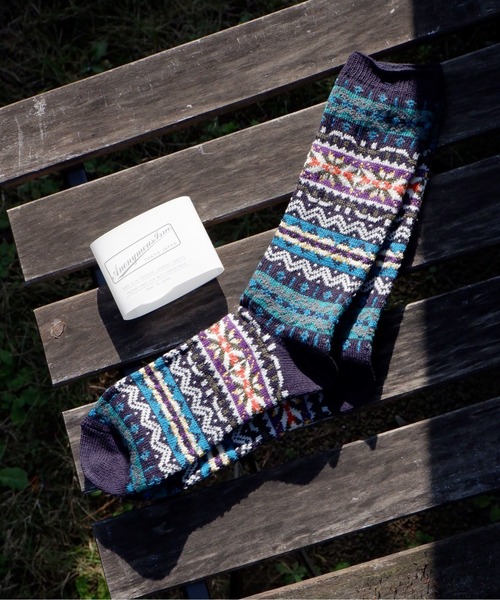 ANONYMOUSISM(アノニマスイズム)の「【AnonymousIsm】フェアイル/クルー丈ソックス(ソックス/靴下・メンズ・チャコールグレー/ベージュ/ネイビー/グレー/オレンジ/チャコール/ワインレッド/レッド/グリーン/ダークグリーン/パープル/オートミール/インディゴブルー/杢グレー/レッド系その他/ホワイト系その他・FREE/25cm~27cm/23cm~25cm)」の11枚目の写真