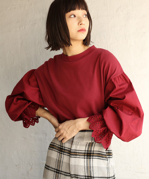 LOWRYS FARM(ローリーズファーム)の「フハクキリカエ/LS 769261 (Tシャツ/カットソー・レディース・オフホワイト/ブラック/ベージュ/レッド・LARGE/MEDIUM)」の20枚目の写真