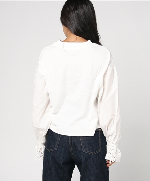 LOWRYS FARM(ローリーズファーム)の「フハクキリカエ/LS 769261 (Tシャツ/カットソー・レディース・オフホワイト/ブラック/ベージュ/レッド・LARGE/MEDIUM)」の11枚目の写真