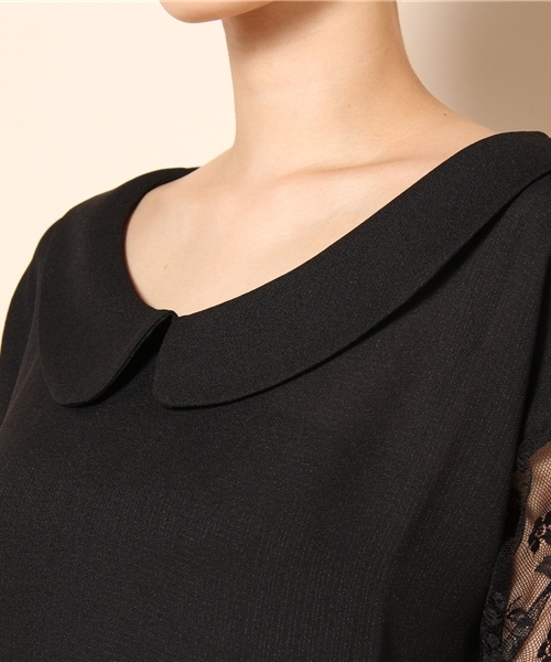 mystic（ミスティック）の「袖レース切替BL（シャツ/ブラウス・レディース・オフホワイト/アイボリー/ピンク/ブラック・ﾌﾘ-）」の6枚目の写真