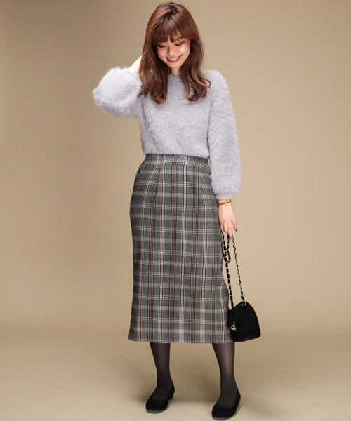 natural couture（ナチュラルクチュール）の「モンスターシャギーニット（ニット/セーター・レディース・グレー/グリーン/アイボリー/ピンクベージュ・FREE）」の9枚目の写真