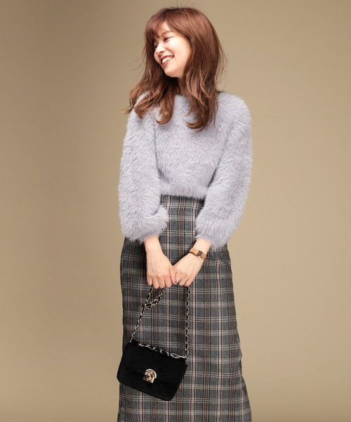 natural couture（ナチュラルクチュール）の「モンスターシャギーニット（ニット/セーター・レディース・グレー/グリーン/アイボリー/ピンクベージュ・FREE）」の18枚目の写真