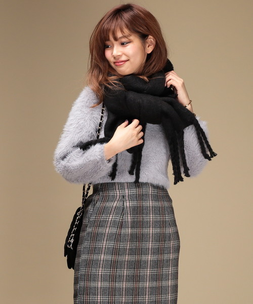 natural couture（ナチュラルクチュール）の「モンスターシャギーニット（ニット/セーター・レディース・グレー/グリーン/アイボリー/ピンクベージュ・FREE）」の11枚目の写真