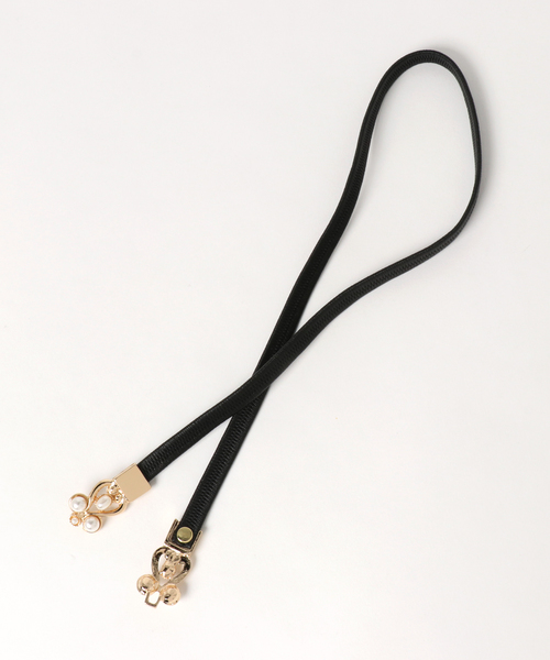 Cupid Heart（キューピッドハート）の「【Cupid Heart】結婚式ベルト パールモチーフゴムベルト（ベルト・レディース・ブラック/アイボリー/ネイビー・MEDIUM）」の9枚目の写真