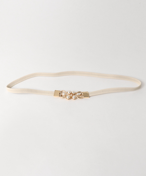 Cupid Heart（キューピッドハート）の「【Cupid Heart】結婚式ベルト パールモチーフゴムベルト（ベルト・レディース・ブラック/アイボリー/ネイビー・MEDIUM）」の11枚目の写真