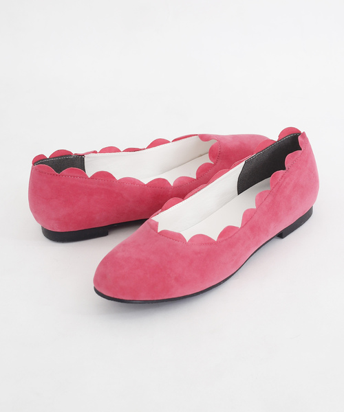 merlot plus（メルロープリュス）の「スカラップフラットシューズ002-1489（パンプス・レディース・ブラック/シルバー/ベージュ/ピンク/イエロー・L/LL/M/S）」の11枚目の写真