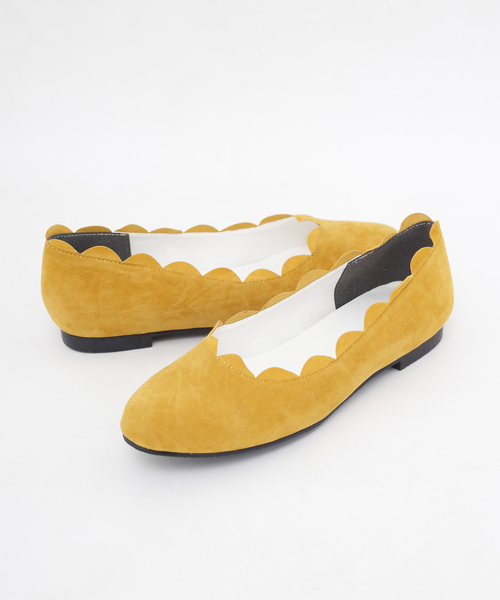 merlot plus（メルロープリュス）の「スカラップフラットシューズ002-1489（パンプス・レディース・ブラック/シルバー/ベージュ/ピンク/イエロー・L/LL/M/S）」の15枚目の写真