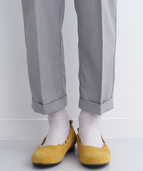 merlot plus（メルロープリュス）の「スカラップフラットシューズ002-1489（パンプス・レディース・ブラック/シルバー/ベージュ/ピンク/イエロー・L/LL/M/S）」の19枚目の写真