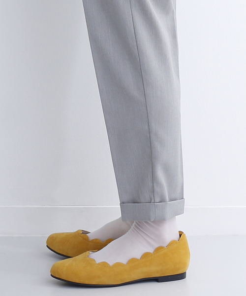 merlot plus（メルロープリュス）の「スカラップフラットシューズ002-1489（パンプス・レディース・ブラック/シルバー/ベージュ/ピンク/イエロー・L/LL/M/S）」の20枚目の写真