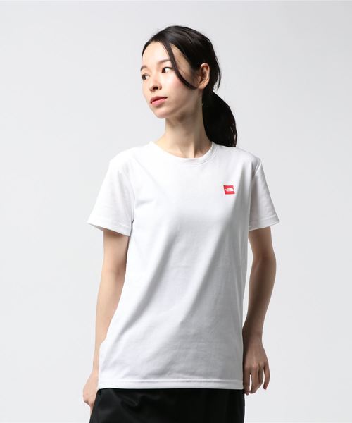 THE NORTH FACE（ザノースフェイス）の「ザ・ノース・フェイス ウィメンズカットソー / ショートスリーブスモールボックスロゴティー（Tシャツ/カットソー・レディース・ホワイト/ダークブルー/ミックスグレー・LARGE/MEDIUM/SMALL）」の2枚目の写真