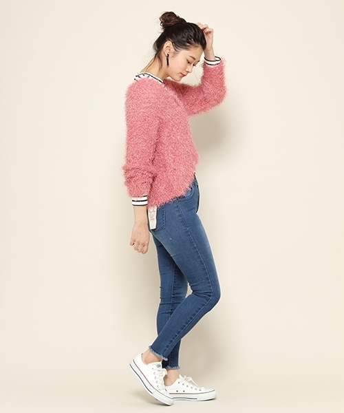 PAGEBOY（ページボーイ）の「ハイウエストスキニーデニム（デニムパンツ・レディース・ネイビー/ブルー/ブラック・SMALL/MEDIUM/LARGE）」の12枚目の写真