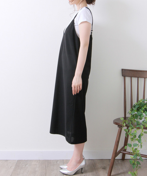 Grandeir（グランディール）の「[ノーマル]ジョーゼットポンチキャミワンピース（ワンピース・レディース・ライトグレー/ブラック/ネイビー/ピンク/ブルー/ボルドー/ブルー系その他/モカ・M/L）」の10枚目の写真