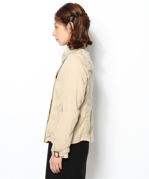 SHIPS for women（シップスフォーウィメン）の「★★ショート トレンチ コート（トレンチコート・レディース・ベージュ/ブラック・MEDIUM/SMALL）」の5枚目の写真