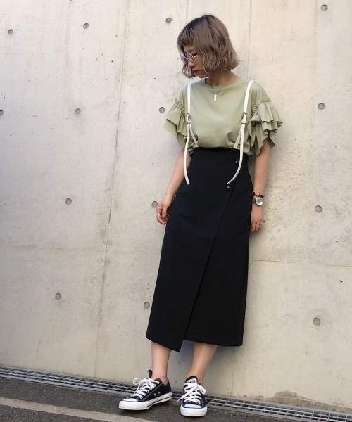 PAGEBOY(ページボーイ)の「シルケット袖フリルプルオーバー(Tシャツ/カットソー・レディース・ブラック/ベージュ/オフホワイト/カーキ/レッド・FREE)」の15枚目の写真