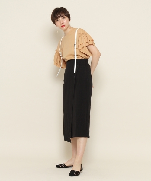 PAGEBOY(ページボーイ)の「シルケット袖フリルプルオーバー(Tシャツ/カットソー・レディース・ブラック/ベージュ/オフホワイト/カーキ/レッド・FREE)」の13枚目の写真