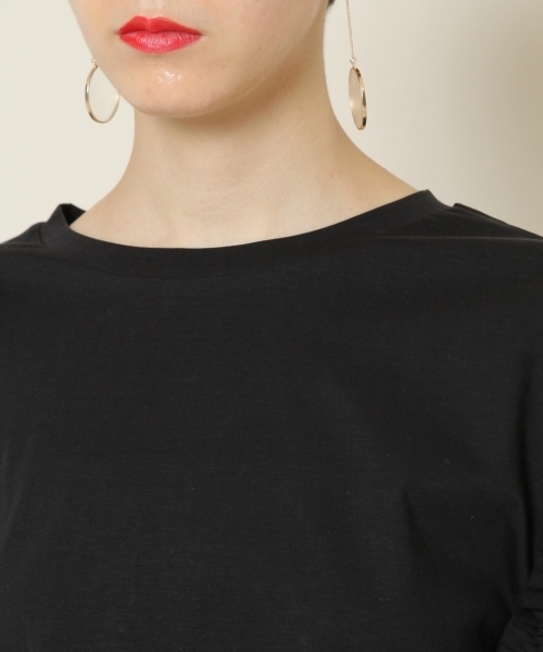 PAGEBOY(ページボーイ)の「シルケット袖フリルプルオーバー(Tシャツ/カットソー・レディース・ブラック/ベージュ/オフホワイト/カーキ/レッド・FREE)」の21枚目の写真