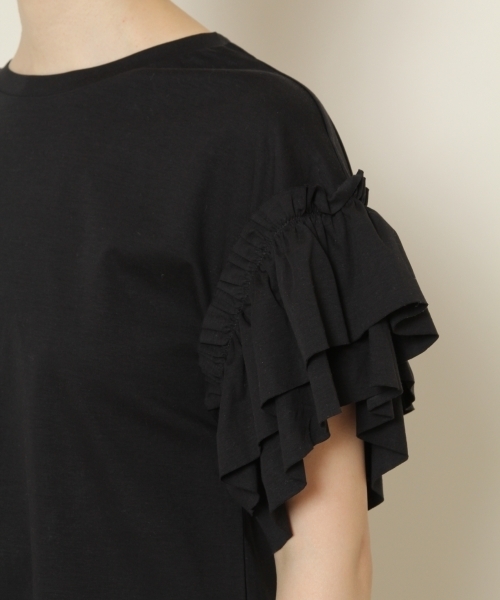 PAGEBOY(ページボーイ)の「シルケット袖フリルプルオーバー(Tシャツ/カットソー・レディース・ブラック/ベージュ/オフホワイト/カーキ/レッド・FREE)」の22枚目の写真