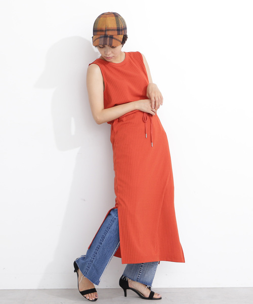 FREE'S MART(フリーズマート)の「ウエストマークテレコワンピース●(ワンピース・レディース・ブルー/ブラック/ブラウン/カーキ・FREE)」の12枚目の写真