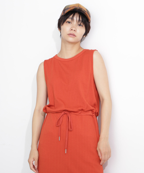 FREE'S MART(フリーズマート)の「ウエストマークテレコワンピース●(ワンピース・レディース・ブルー/ブラック/ブラウン/カーキ・FREE)」の14枚目の写真