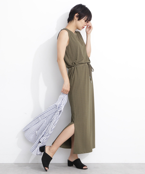 FREE'S MART(フリーズマート)の「ウエストマークテレコワンピース●(ワンピース・レディース・ブルー/ブラック/ブラウン/カーキ・FREE)」の15枚目の写真