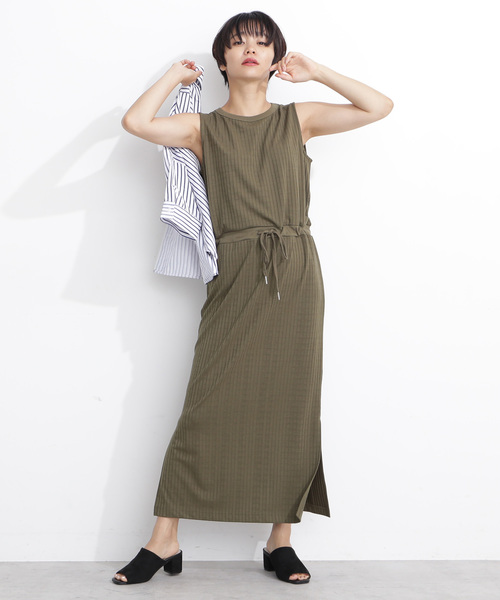 FREE'S MART(フリーズマート)の「ウエストマークテレコワンピース●(ワンピース・レディース・ブルー/ブラック/ブラウン/カーキ・FREE)」の16枚目の写真