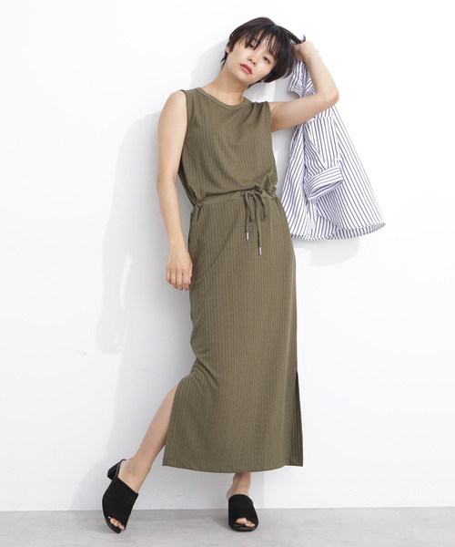 FREE'S MART(フリーズマート)の「ウエストマークテレコワンピース●(ワンピース・レディース・ブルー/ブラック/ブラウン/カーキ・FREE)」の17枚目の写真