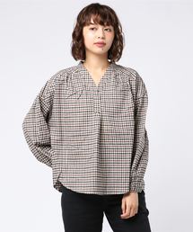 AMERICAN HOLIC | Vネックスキッパーギャザーブラウス(シャツ/ブラウス)