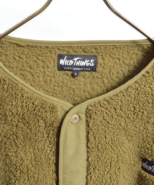 WILD THINGS(ワイルドシングス)の「WILDTHINGS / ワイルドシングス PILE FLEECE JK(ブルゾン・メンズ・ブラック/ベージュ/オリーブ・M/L)」の18枚目の写真