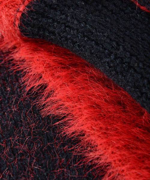 Ne-net（ネネット）の「リバーシブルファーニット カーディガン（カーディガン/ボレロ・レディース・レッド/オフホワイト/ダークブラウン・02）」の5枚目の写真