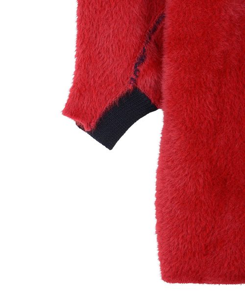Ne-net（ネネット）の「リバーシブルファーニット カーディガン（カーディガン/ボレロ・レディース・レッド/オフホワイト/ダークブラウン・02）」の10枚目の写真