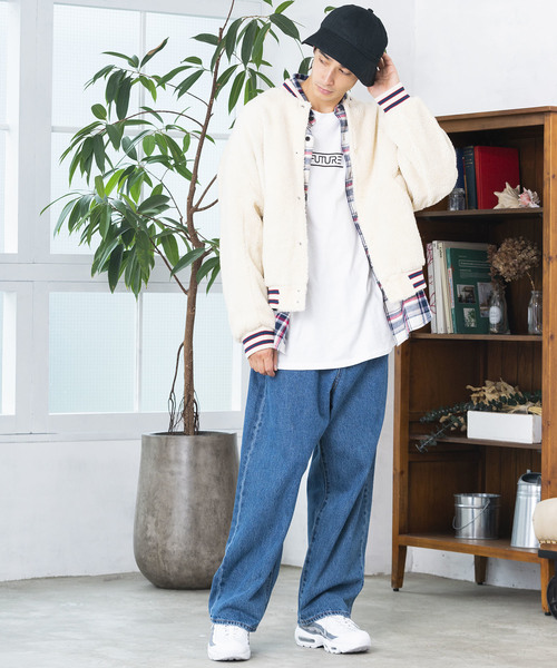 WEGO（ウィゴー）の「WEGO/ボアスタジャン（スタジャン・メンズ・ブラック/ネイビー/アイボリー/ワイン・MEDIUM/LARGE）」の20枚目の写真