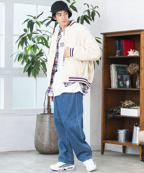 WEGO（ウィゴー）の「WEGO/ボアスタジャン（スタジャン・メンズ・ブラック/ネイビー/アイボリー/ワイン・MEDIUM/LARGE）」の13枚目の写真