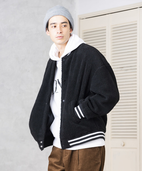 WEGO（ウィゴー）の「WEGO/ボアスタジャン（スタジャン・メンズ・ブラック/ネイビー/アイボリー/ワイン・MEDIUM/LARGE）」の11枚目の写真