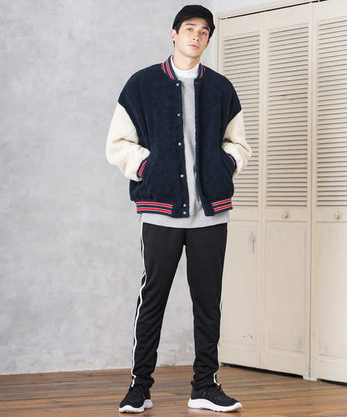 WEGO（ウィゴー）の「WEGO/ボアスタジャン（スタジャン・メンズ・ブラック/ネイビー/アイボリー/ワイン・MEDIUM/LARGE）」の21枚目の写真