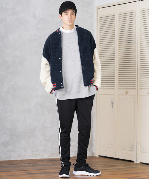 WEGO（ウィゴー）の「WEGO/ボアスタジャン（スタジャン・メンズ・ブラック/ネイビー/アイボリー/ワイン・MEDIUM/LARGE）」の14枚目の写真