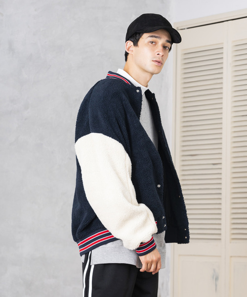 WEGO（ウィゴー）の「WEGO/ボアスタジャン（スタジャン・メンズ・ブラック/ネイビー/アイボリー/ワイン・MEDIUM/LARGE）」の6枚目の写真