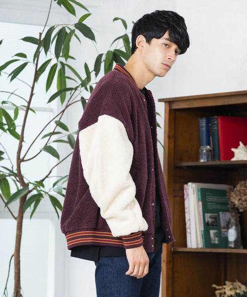 WEGO（ウィゴー）の「WEGO/ボアスタジャン（スタジャン・メンズ・ブラック/ネイビー/アイボリー/ワイン・MEDIUM/LARGE）」の15枚目の写真