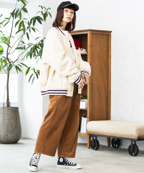 WEGO（ウィゴー）の「WEGO/ボアスタジャン（スタジャン・メンズ・ブラック/ネイビー/アイボリー/ワイン・MEDIUM/LARGE）」の8枚目の写真