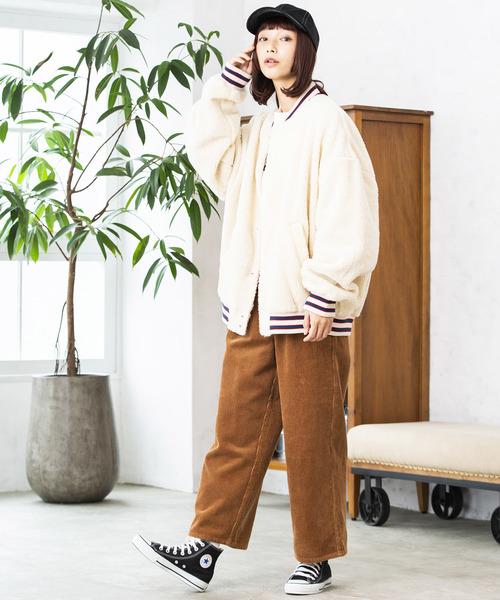 WEGO（ウィゴー）の「WEGO/ボアスタジャン（スタジャン・メンズ・ブラック/ネイビー/アイボリー/ワイン・MEDIUM/LARGE）」の18枚目の写真