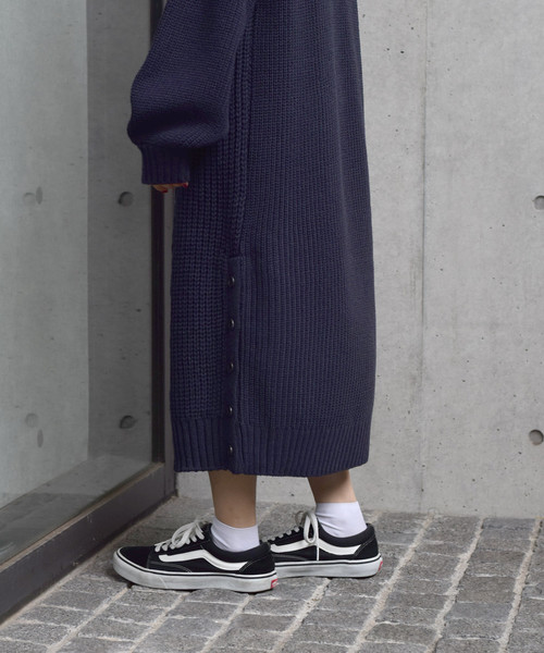 w closet（ダブルクローゼット）の「ケーブル編みロングニットワンピ