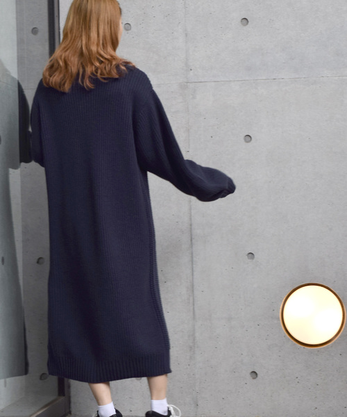 w closet（ダブルクローゼット）の「ケーブル編みロングニットワンピ