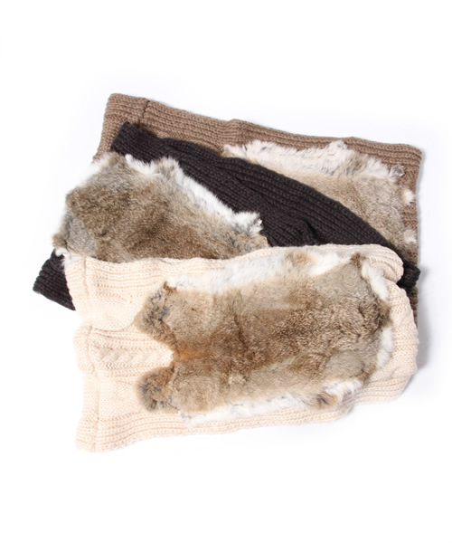 goa（ゴア）の「裏毛Top'sラビットファー付 スヌードSet（アンサンブル・レディース・チャコールグレー/モカ/アイボリー・FREE）」の11枚目の写真