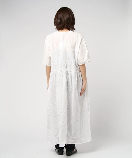 coca（coca）（コカ）の「刺繍レースカットワークコットンワンピース（ワンピース・レディース・ホワイト・ONE SIZE）」の3枚目の写真