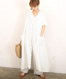 coca（coca） | 刺繍レースカットワークコットンワンピース(ワンピース)