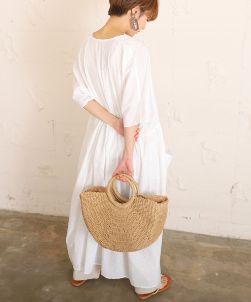 coca（coca）（コカ）の「刺繍レースカットワークコットンワンピース（ワンピース・レディース・ホワイト・ONE SIZE）」の7枚目の写真