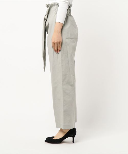 DouDou（ドゥドゥ）の「サテンリボンベルトパンツ（その他パンツ・レディース・ベージュ/グリーン/キャメル・38/36）」の5枚目の写真