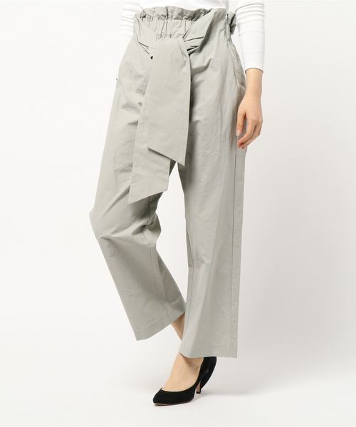 DouDou（ドゥドゥ）の「サテンリボンベルトパンツ（その他パンツ・レディース・ベージュ/グリーン/キャメル・38/36）」の17枚目の写真